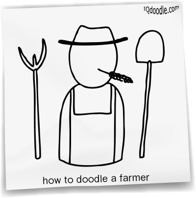 how to doodle farmer small