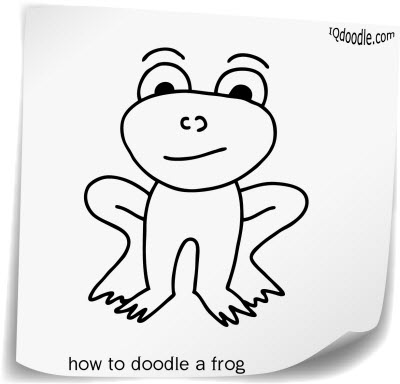 how to doodle frog small