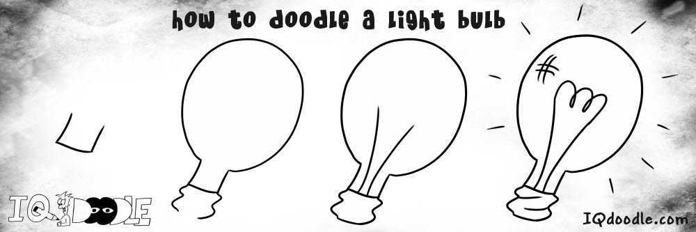 how to doodle light bulb