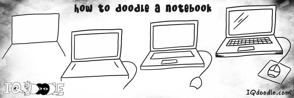 how to doodle notebook computer