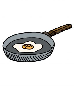 how to doodle frying pan