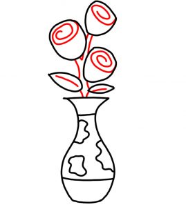how to doodle a Flower in Vase