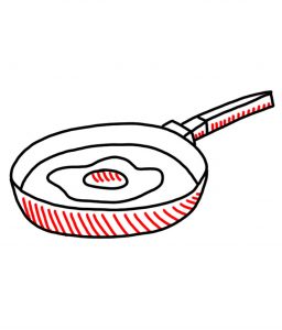 how to doodle a frying pan