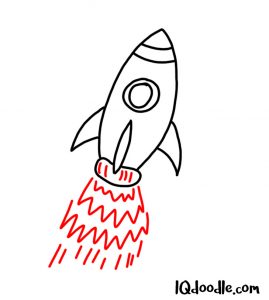 how to doodle a rocket