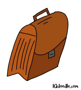 how to doodle a briefcase