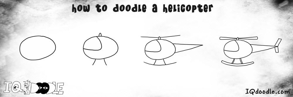 how to doodle helicopter