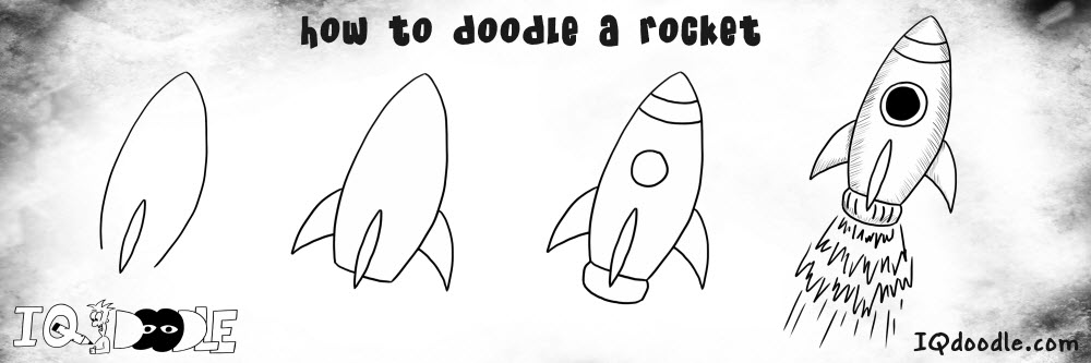 how to doodle rocket