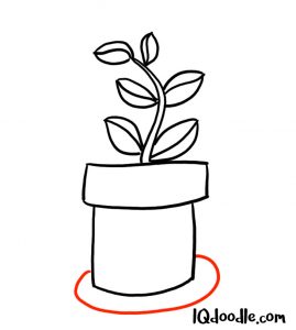 doodling a pot plant