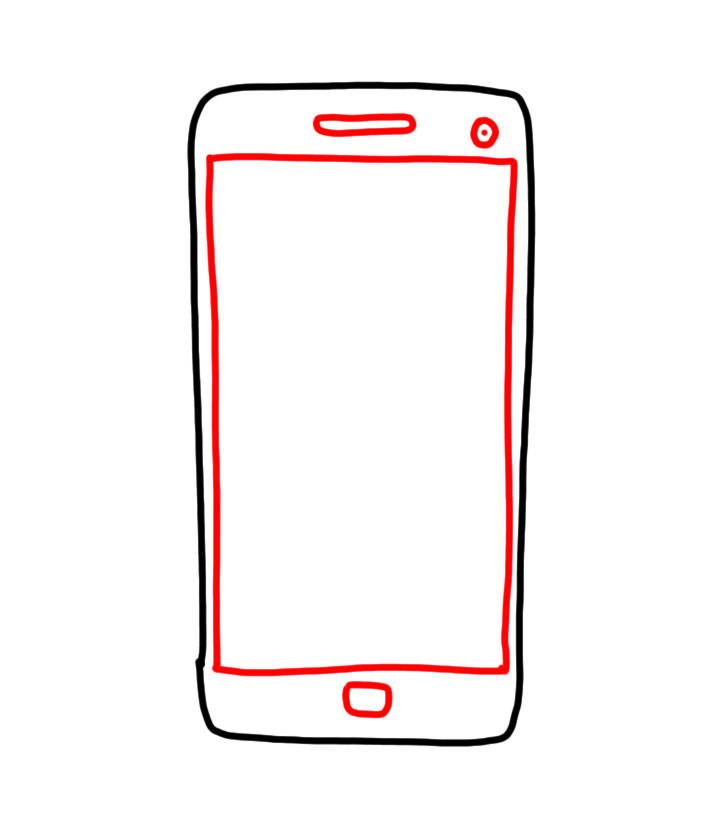 How to Doodle Mobile Phone - IQ Doodle School
