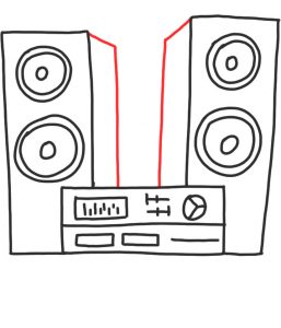 how to doodle stereo system 03