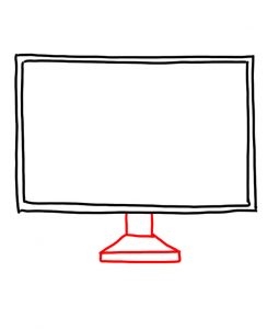 how to doodle flat screen TV 02