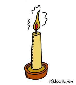 how to doodle a candle