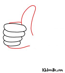 doodling thumbs up