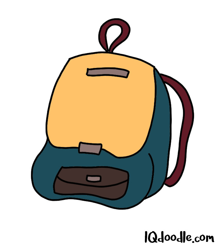 how to doodle a backpack