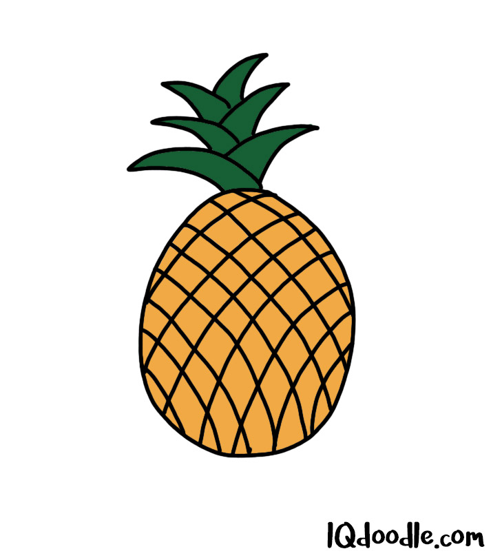 how to doodle a pineapple